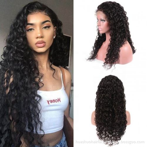 Wholesale  Water Wave 360 lace front  Wig With 100% Cuticle Aligned India  Human Hair